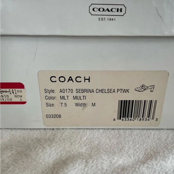 Coach Sebrina Patchwork Platform Mules - Picture 6 of 6